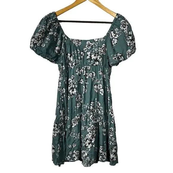 Abound Floral Puff Sleeve Dress Size Small - Picture 3 of 9